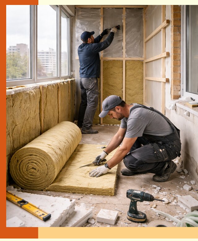 Утепление балкона под ключ в Салехарде качественно и быстро