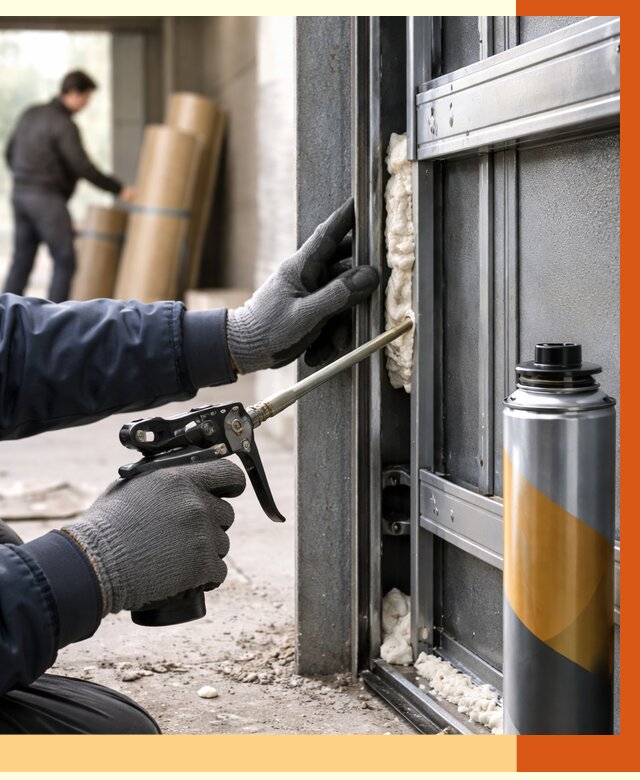 Заполнение пустот ворот в Салехарде от 4817 руб. — заливка ППУ, утепление под ключ | ТепломастерСлх